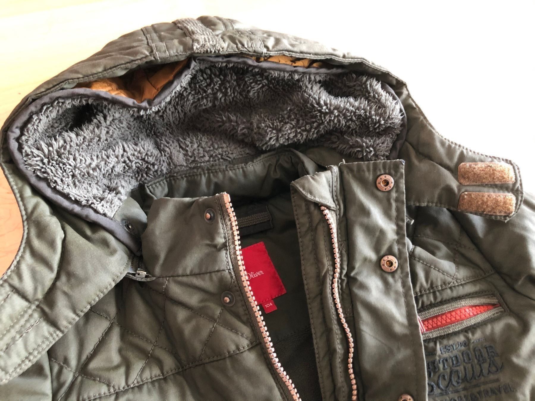 S.Oliver Giacche & Cappotti: s.Oliver Winterjacke olivgrün Gr. 104 – Usato da Flawil venduto da savoypremium 2