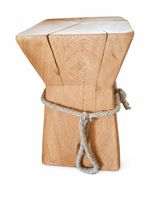 Tabouret décoratif en bois massif