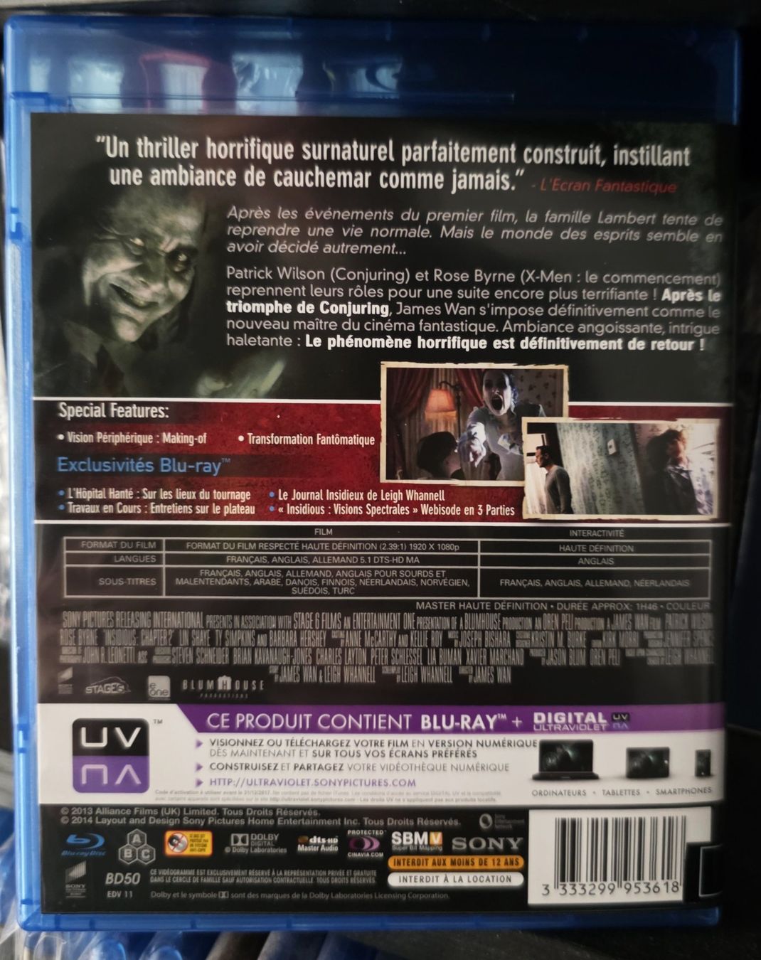 Tutti i DVDs: Insidious : Chapitre 2 (2013) - Blu-ray – Usato da Semsales venduto da __Florian__ 2