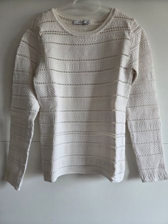 MANGO Pull blanc ajouré - Taille S