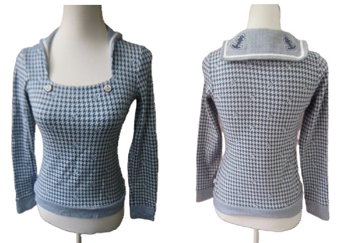Blutsgeschwister Maglioni & Felpe: BLUTSGESCHWISTER  Gr. 34 cooler leichterer Pulli Marinestil – Usato da Basel venduto da FRAU.ZAUBER.MOND