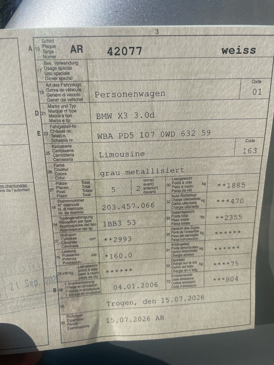 BMW Autos: Bmw X3 3.0D – Gebraucht aus wolfhalden von luc_p27g 7