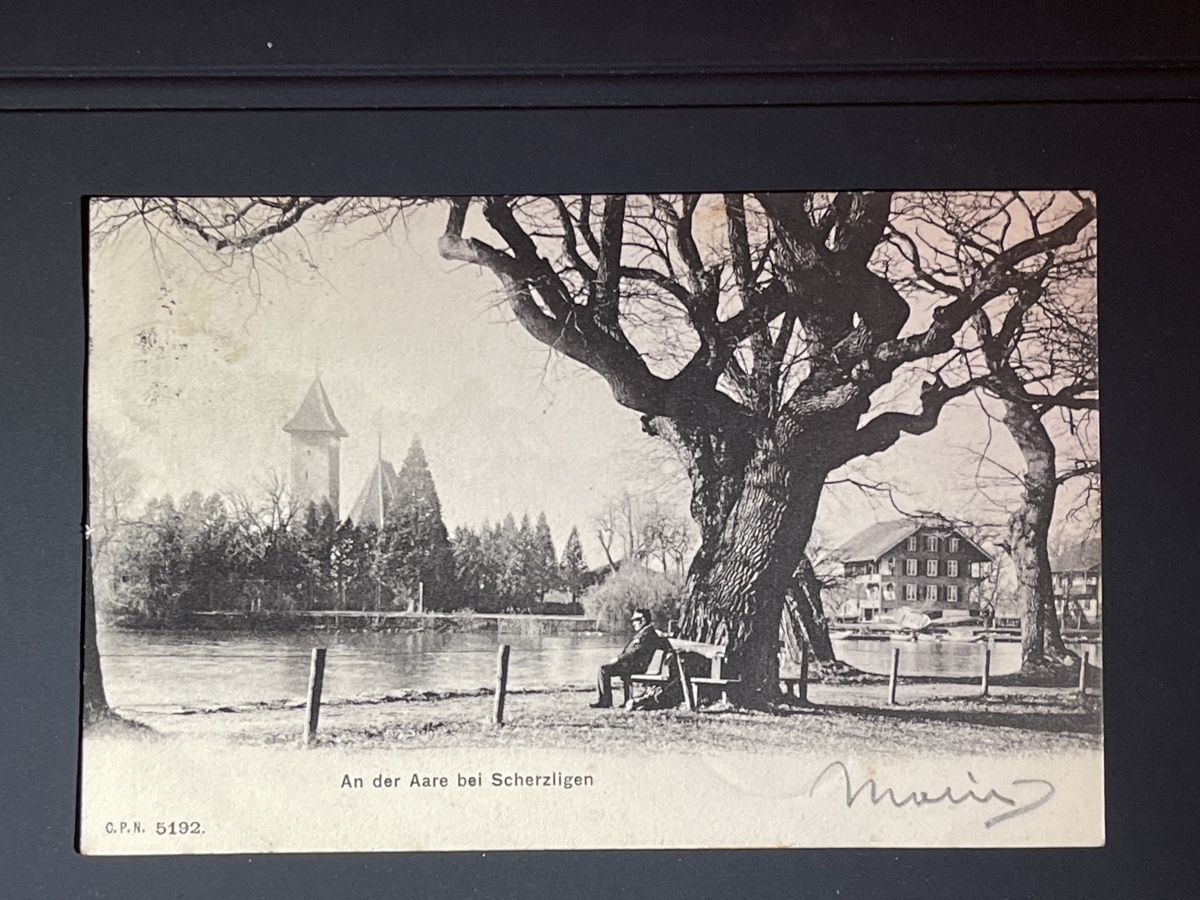 Cartoline postali: Aare bei Scherzligen – Usato da Strengelbach venduto da Aschatan5
