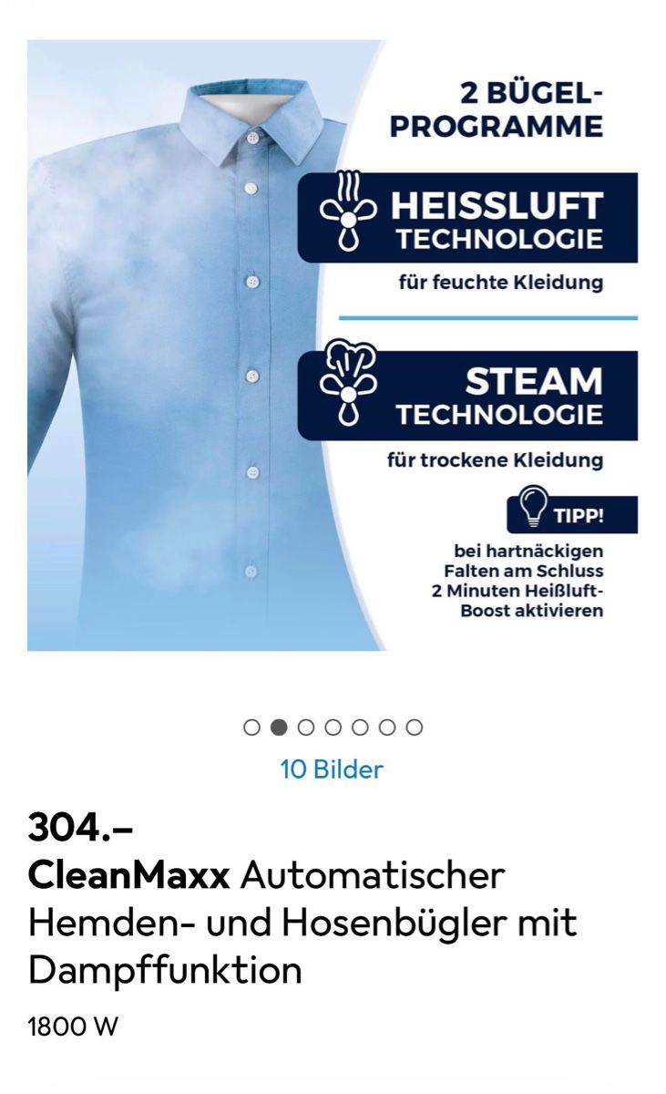Ferri da stiro: Shirt and Trouser iron – Usato da Zürich venduto da ale_kl9k 6