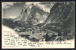 Grindelwald, Ortsansicht mit Wetterhorn