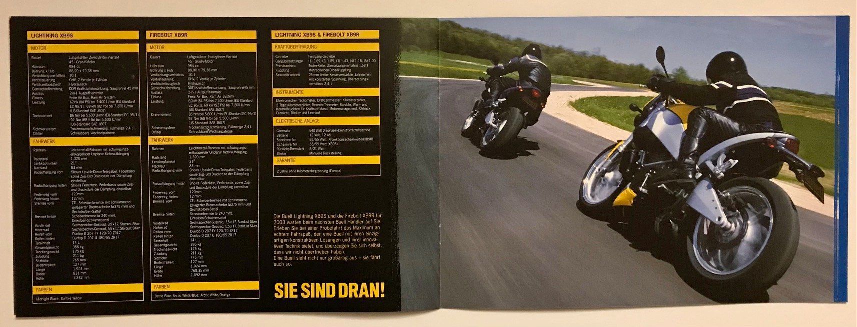 Documenti: Buell Motorrad Gesamtprogramm 2003 Prospekt – Usato da Strengelbach venduto da Omobono 6
