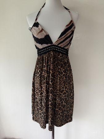 Hübsches Sommerkleid im Animalprint Grösse S (36/38) kurz