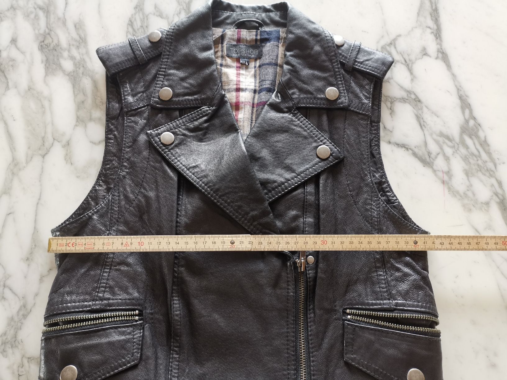 Gilet & Giacche senza maniche: Topshop Biker Leder Weste  – Usato da Uerikon venduto da pink_flamingo 3