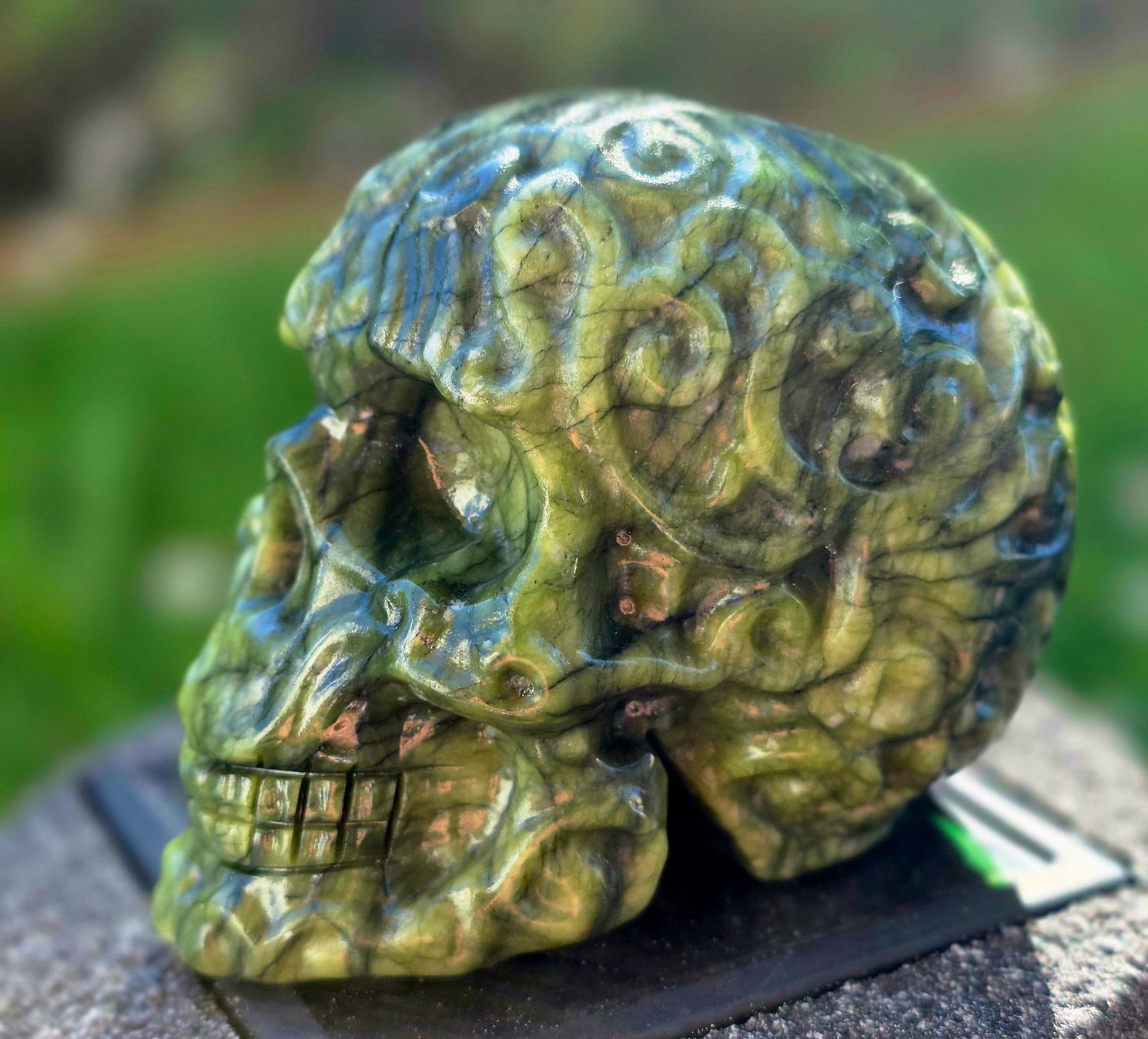 Mineralien & Heilsteine: Serpentin Jade Schädel B 456g – Neu und originalverpackt aus Matzingen von Shay_Crystalz 2