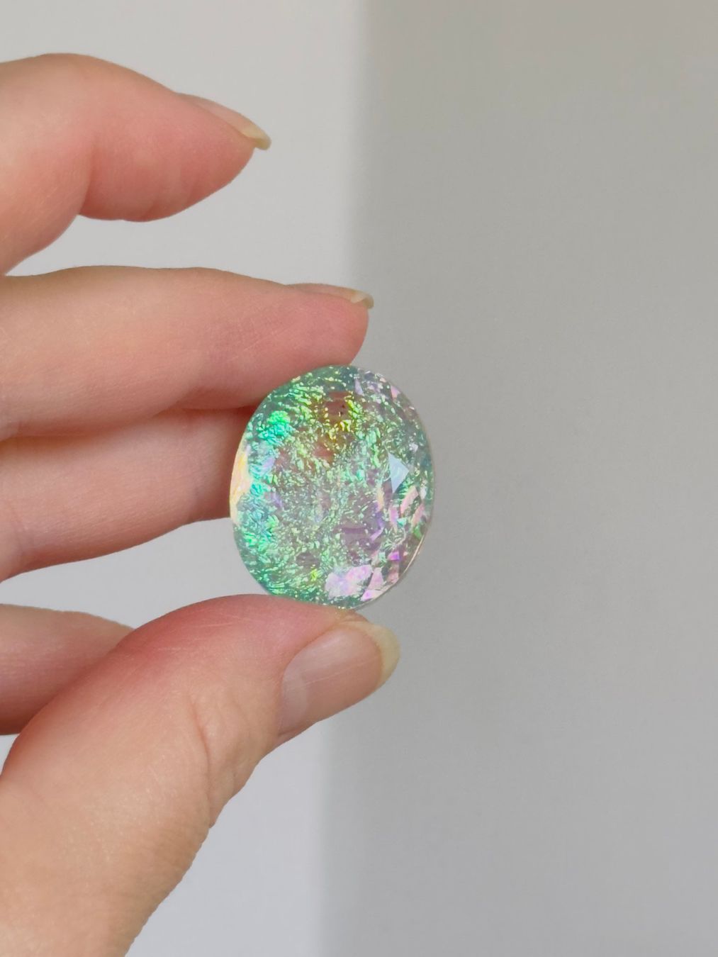 Edelsteine: Certified 58.05 Ct Lab. monarch fire opal doublet oval – Neu und originalverpackt aus Genève von AWWA 4