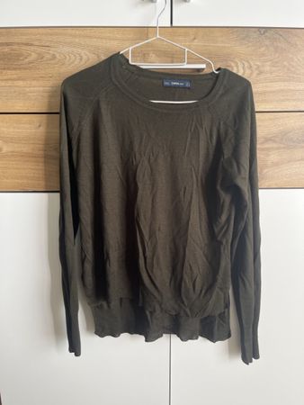 Damen Pullover Zara dunkelgrün Grösse S 
