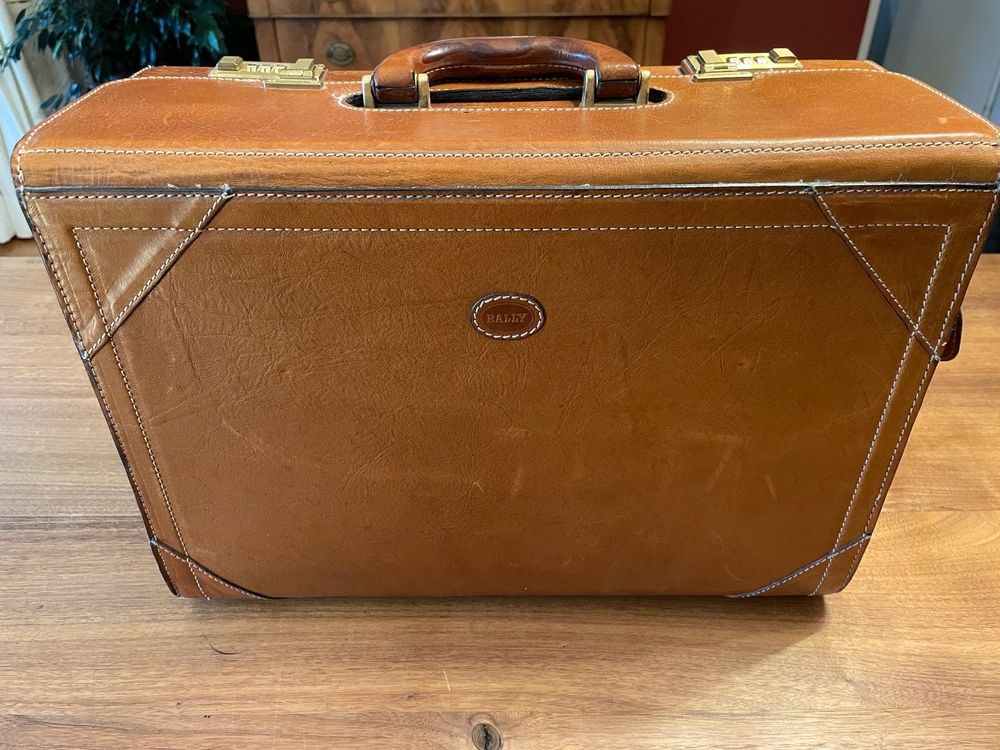 Valise Pilote En Cuir Véritable – Grande Cabine, état Très Correct