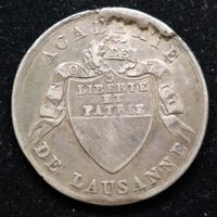 Kt. Waadt Schulprämie 6,8gr Silber Rand aber defekt