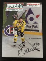Eishockey Karte Christophe Brown Nr 48 signiert