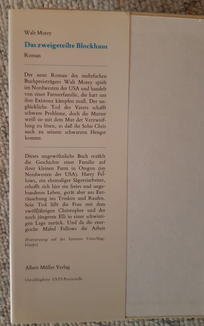 Livres: Das zweigeteilte Blockhaus – D'occasion à Ottikon par sobsale 1