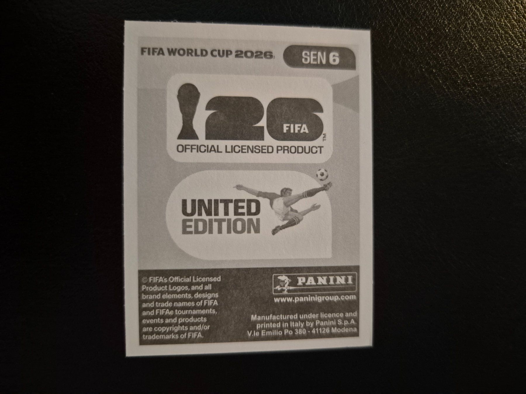 Panini Carte collezionabili: Panini WM 26 SEN 6 – Nuovo (secondo la descrizione) da Rorschacherberg venduto da AJ3108 1