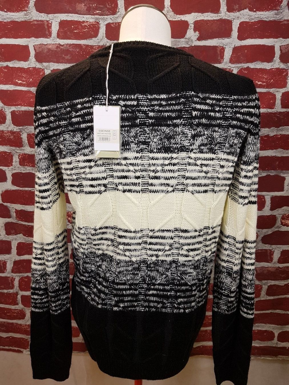 Pullover & Sweatshirts: SSEINSE Strickpullover Pullover lang schwarz weiss Gr. L – Neu und originalverpackt aus Seuzach von VT-Collections1 4