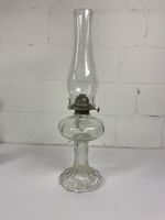 Petroleumlampe aus Glas transparent gebrauchter Zustand