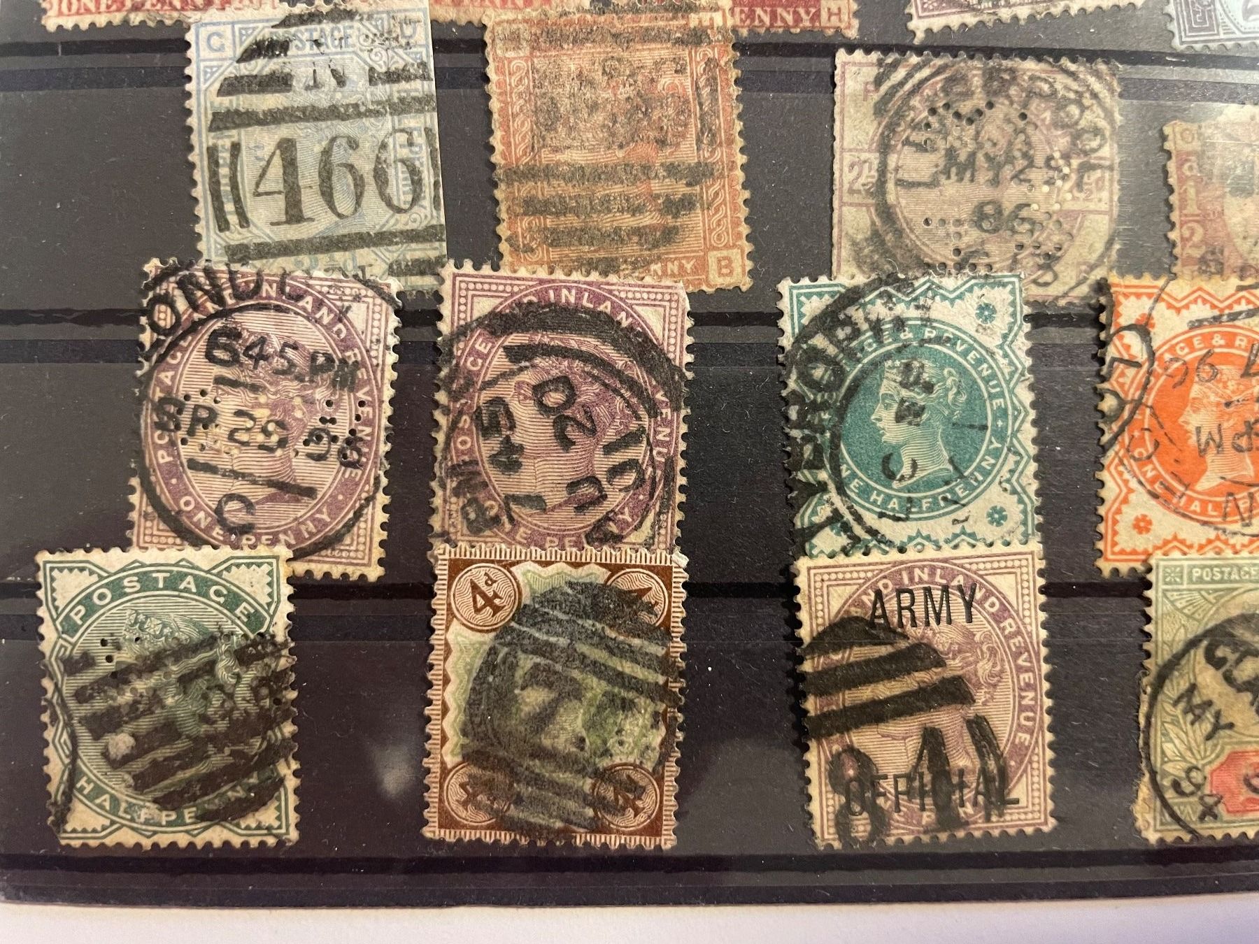 Alle Briefmarken: Lot England Anfangsjahre – Gebraucht aus Küssnacht am Rigi von POSTOMASTER 1