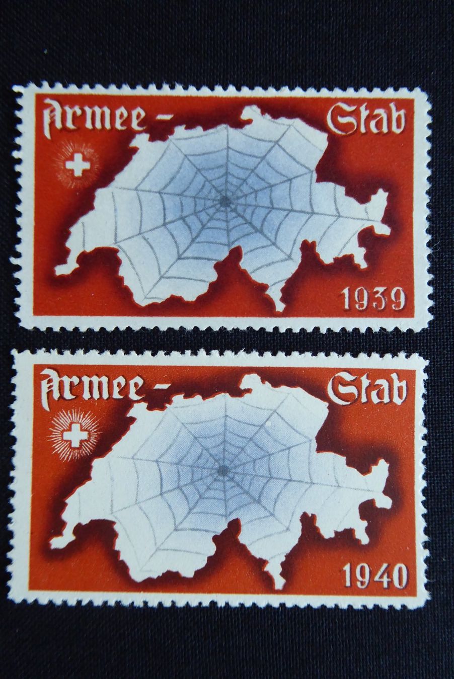 Tutti i francobolli: (m165) Kommandostäbe Wit 1/1 + 2/1 ** – Usato da Basel venduto da scholle50