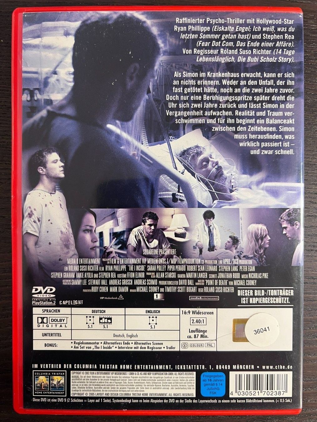 Tutti i DVDs: The I Inside - Im Auge des Todes – Usato da Zürich venduto da FilmFreunde 1