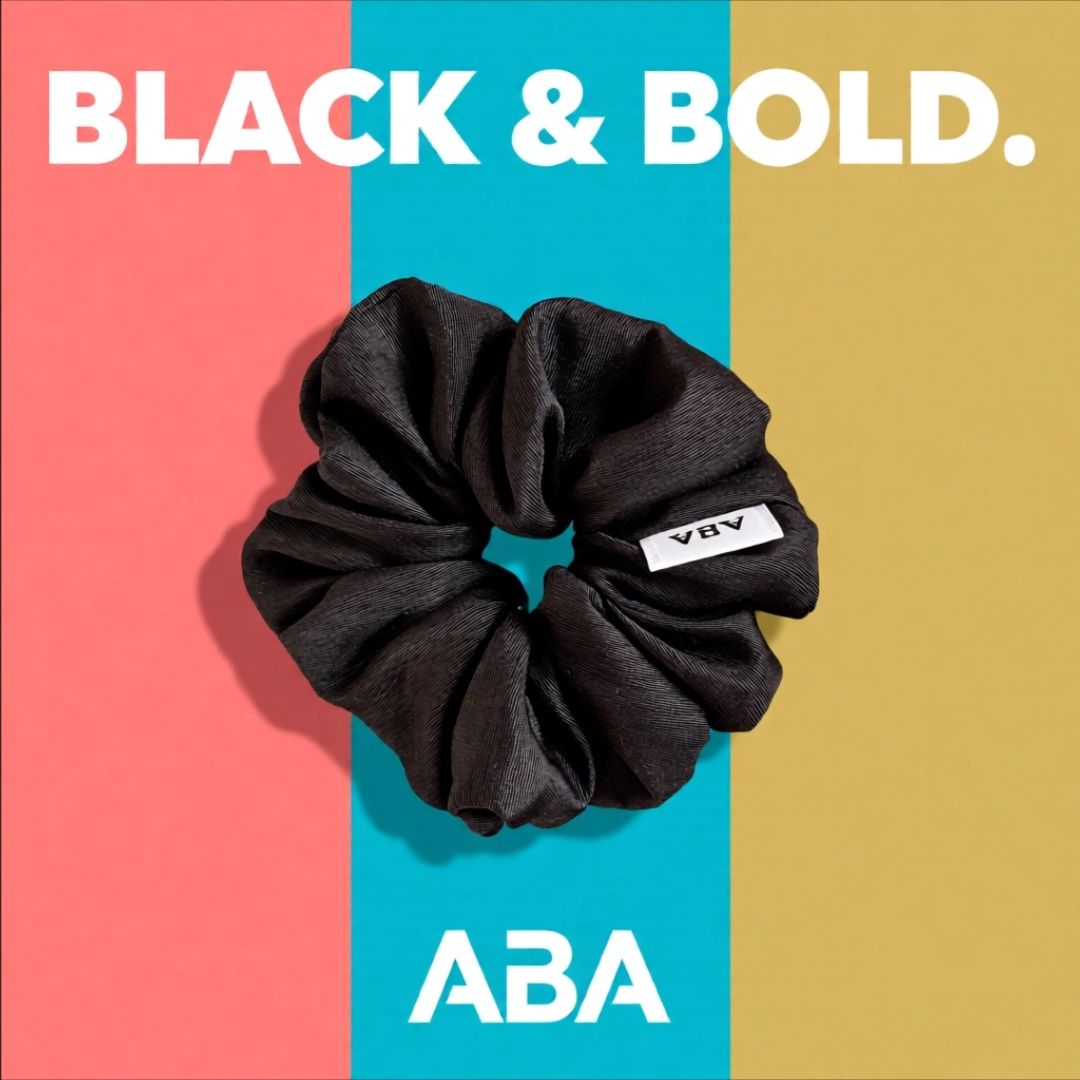 Accessori per capelli: Scrunchie - Solid Black - Handgemachte -Trendy Summer Style – Nuovo e nell'imballaggio originale da Vals venduto da ABA-Atelier 2