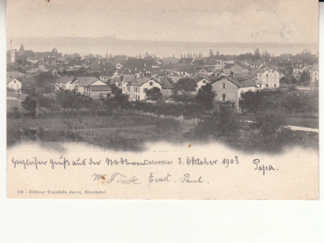 Cartoline postali: Colombier 1903 – Usato da Bürglen TG venduto da StampGraf