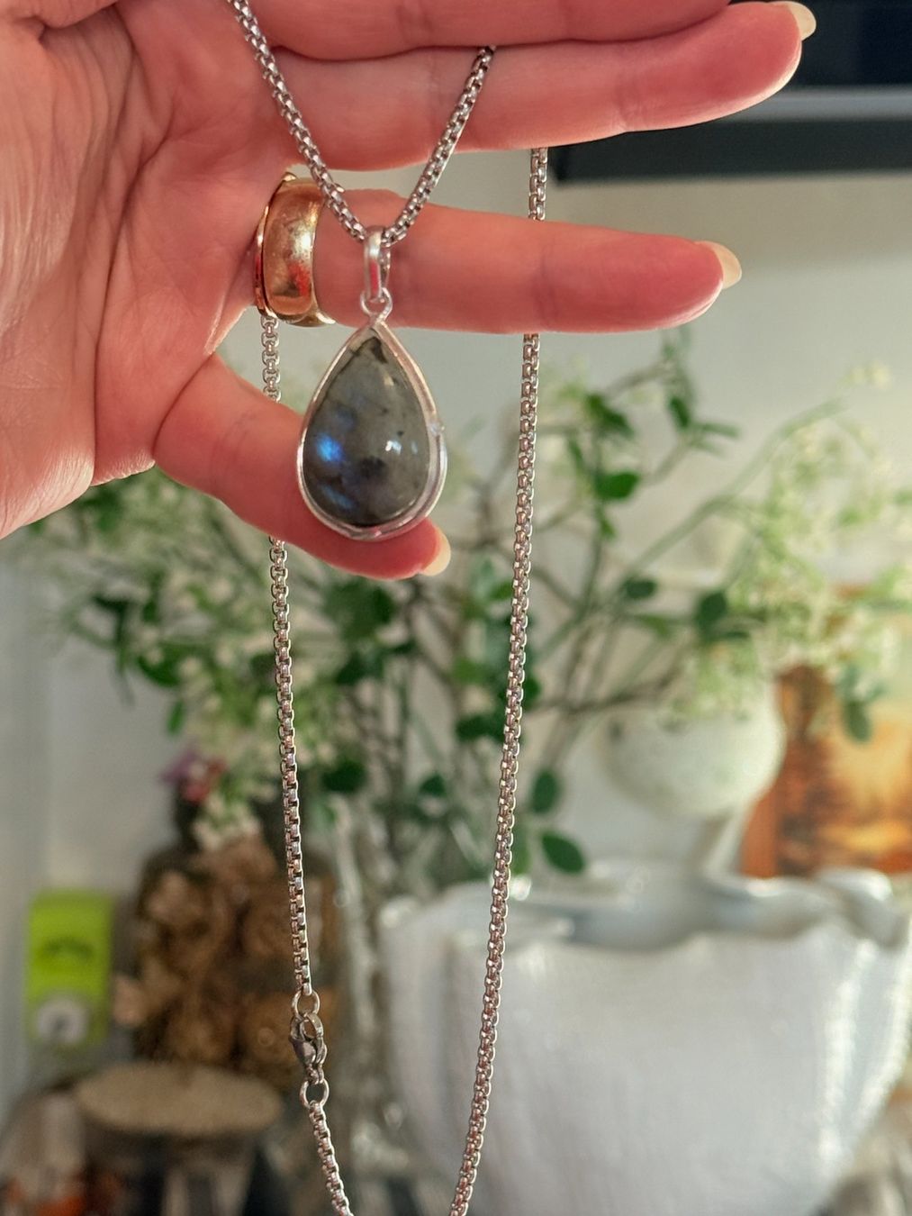 Catenine: Collier élégant avec Labradorite véritable, neuf! – Nuovo e nell'imballaggio originale da Genève venduto da AGBERG 8
