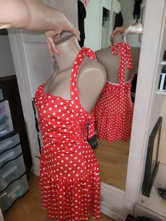 Sommerkleid mit Punkten, Polka-dot summer dress, Robe d'été 