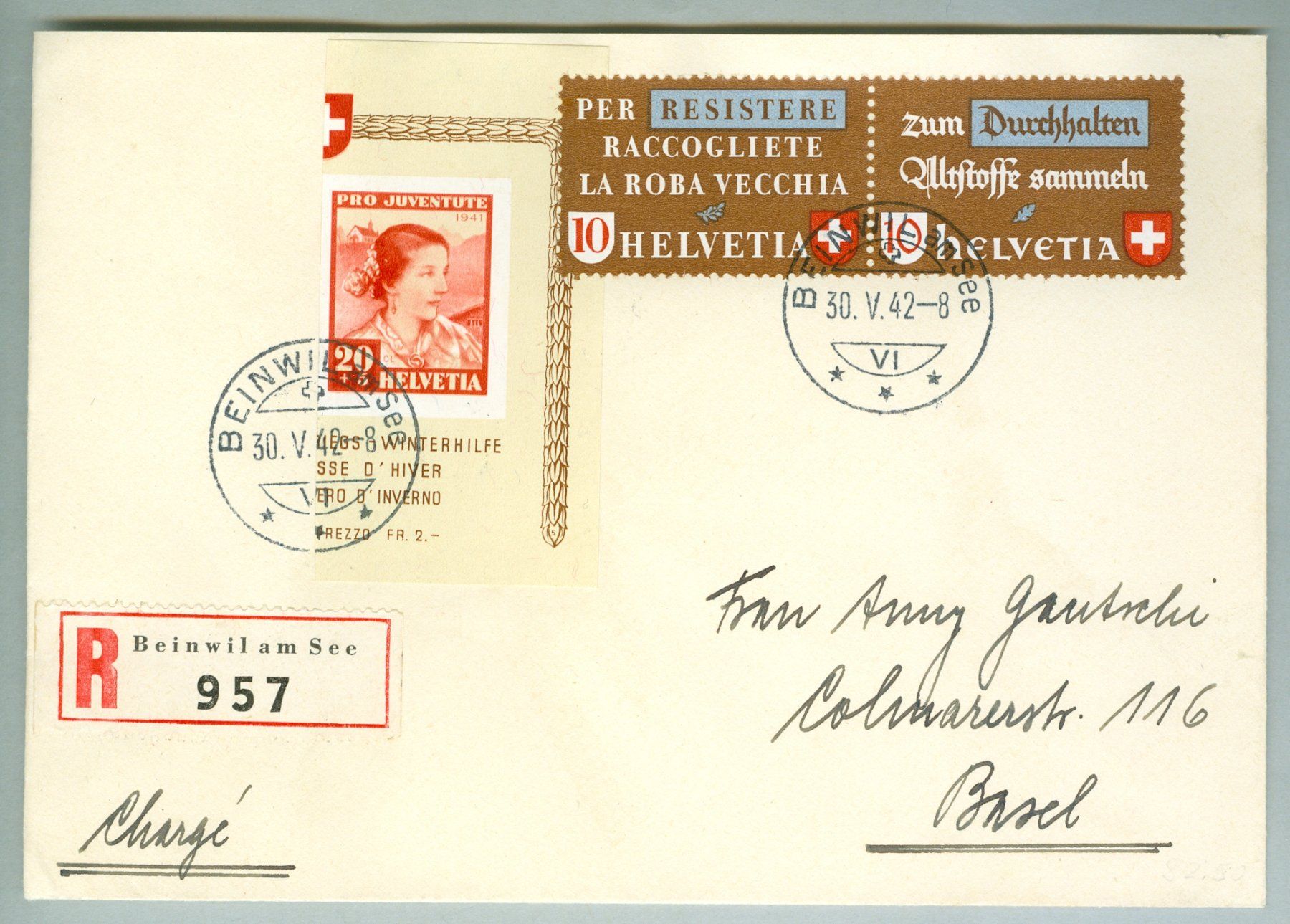 Tous les timbres: 1942 Schweiz Bedarfspost – D'occasion à Zürich par yago-rot