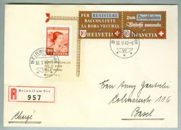 1942 Schweiz Bedarfspost