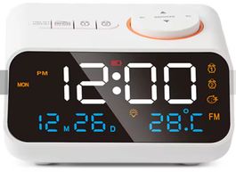 Radiowecker LED Digital Wecker Radio Temperatur Feuchtigkeit