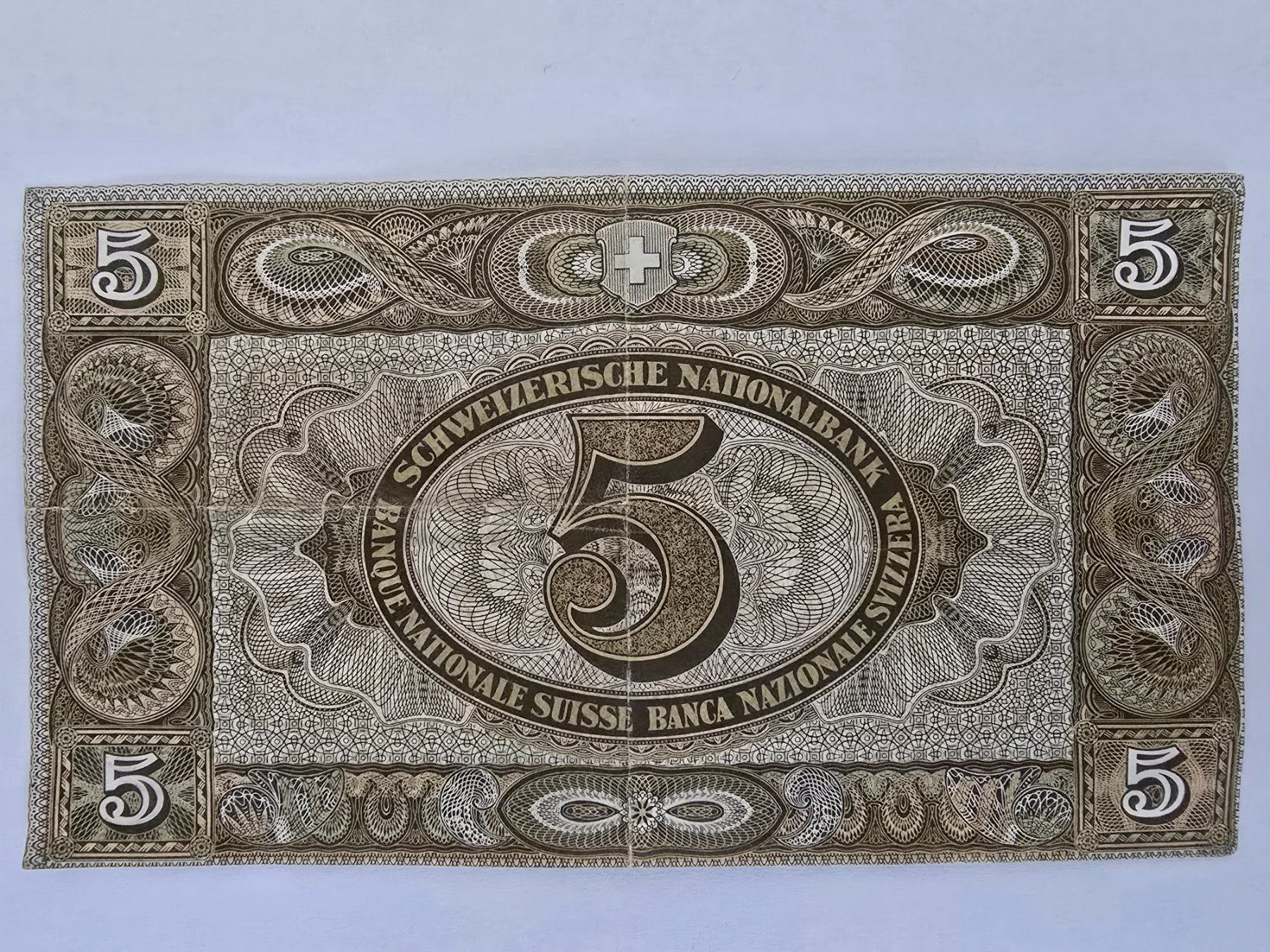 Banconote: 5-Schweizer-Franken-Note 1952 Série 54L – Usato da Neuenhof venduto da brasvarela 1