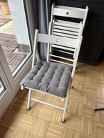 3x IKEA FRÖSVI Klappstühle weiss mit Sitzkissen