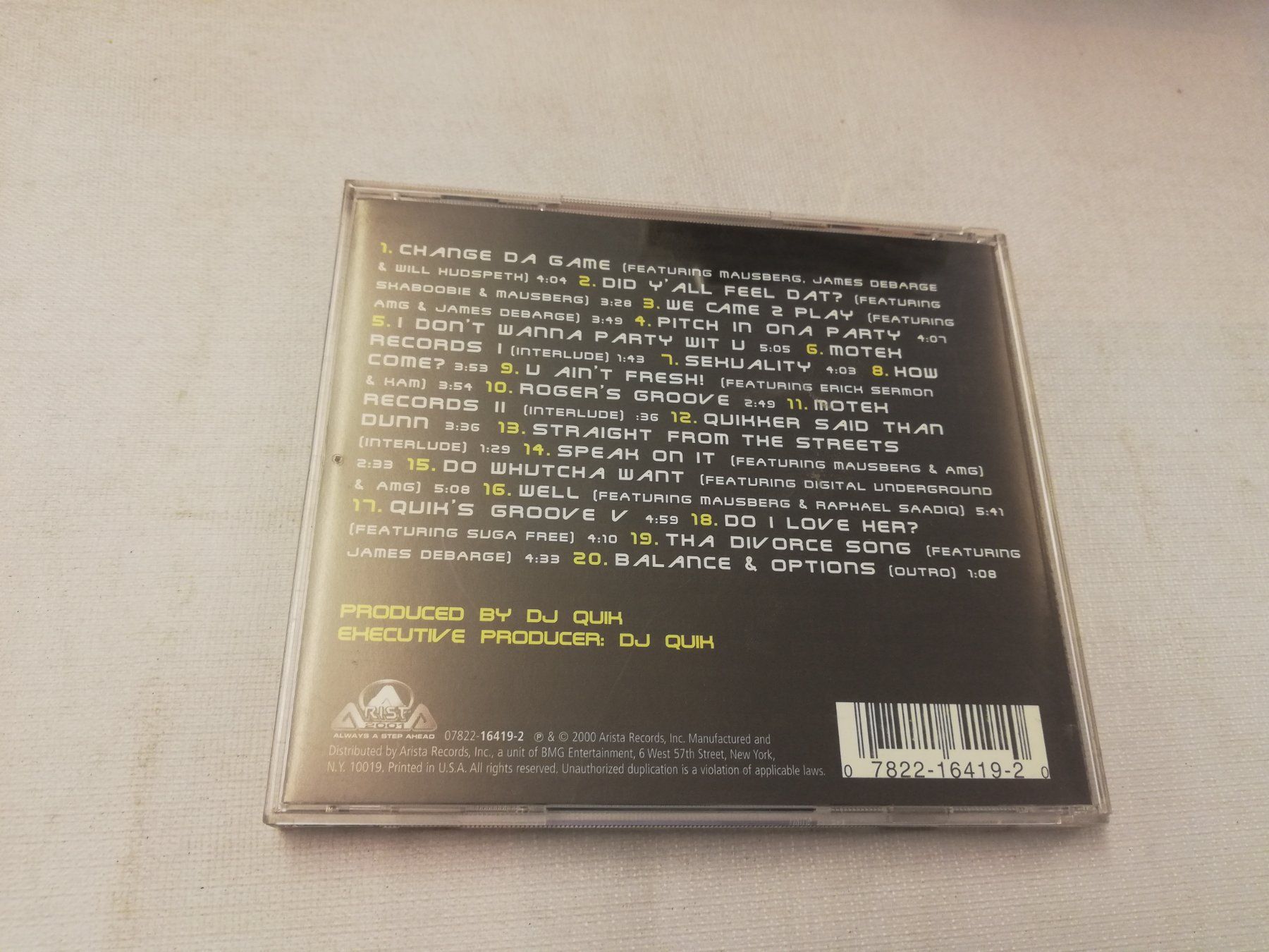 CD: DJ QUIK - BALANCE & OPTIONS – Usato da Bern venduto da Vinylsound.ch 1