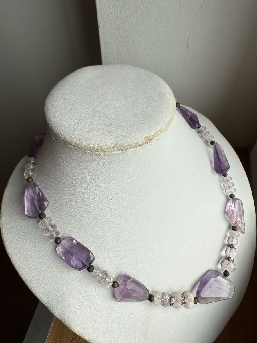Catenine: Unikat - wunderbarte Kunzit, Amethyst Kette NEU – Nuovo e nell'imballaggio originale da Basel venduto da Chili007 7