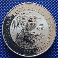 Autralian Kookaburra 2 oz Silver 1992