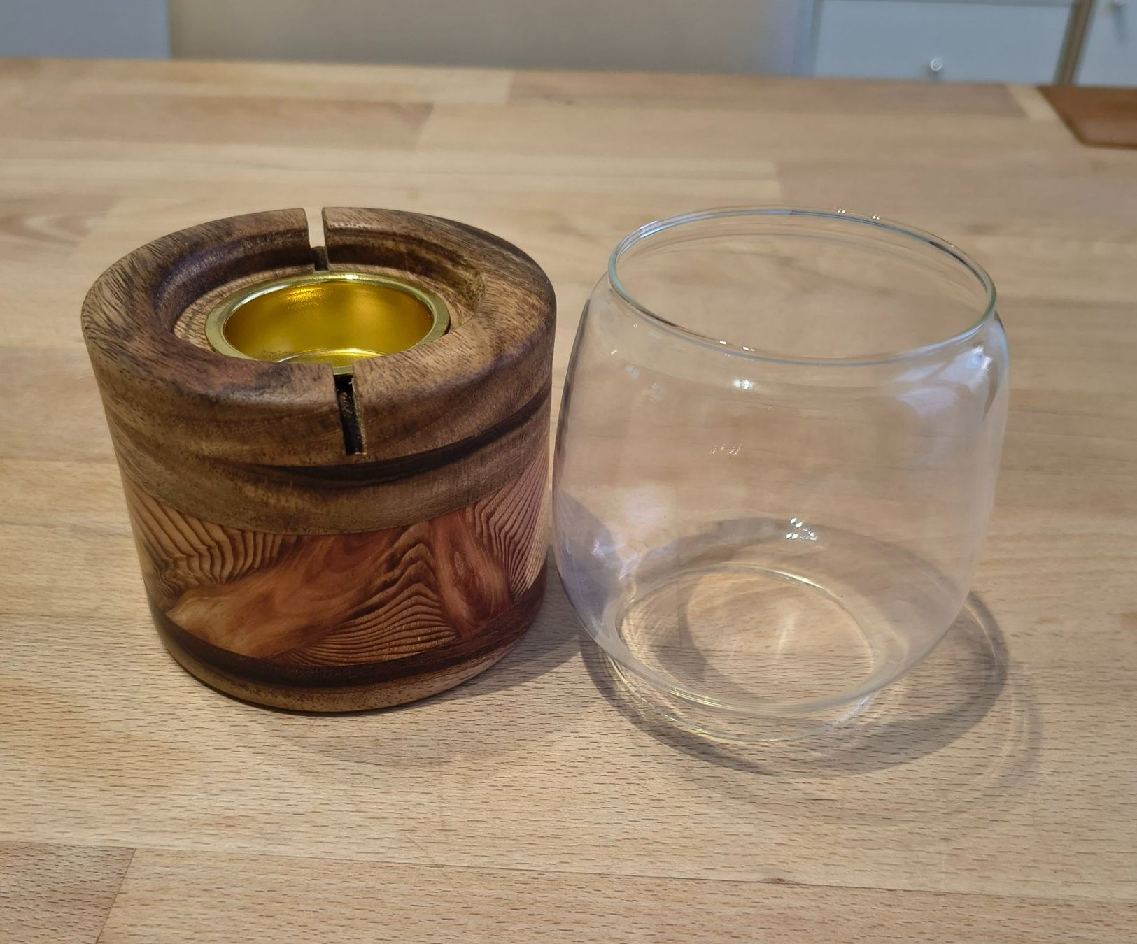 Kerzenständer: Windlicht Teelichthalter Holz / Glas – Neu (gemäss Beschreibung) aus Jona von odloreg 4