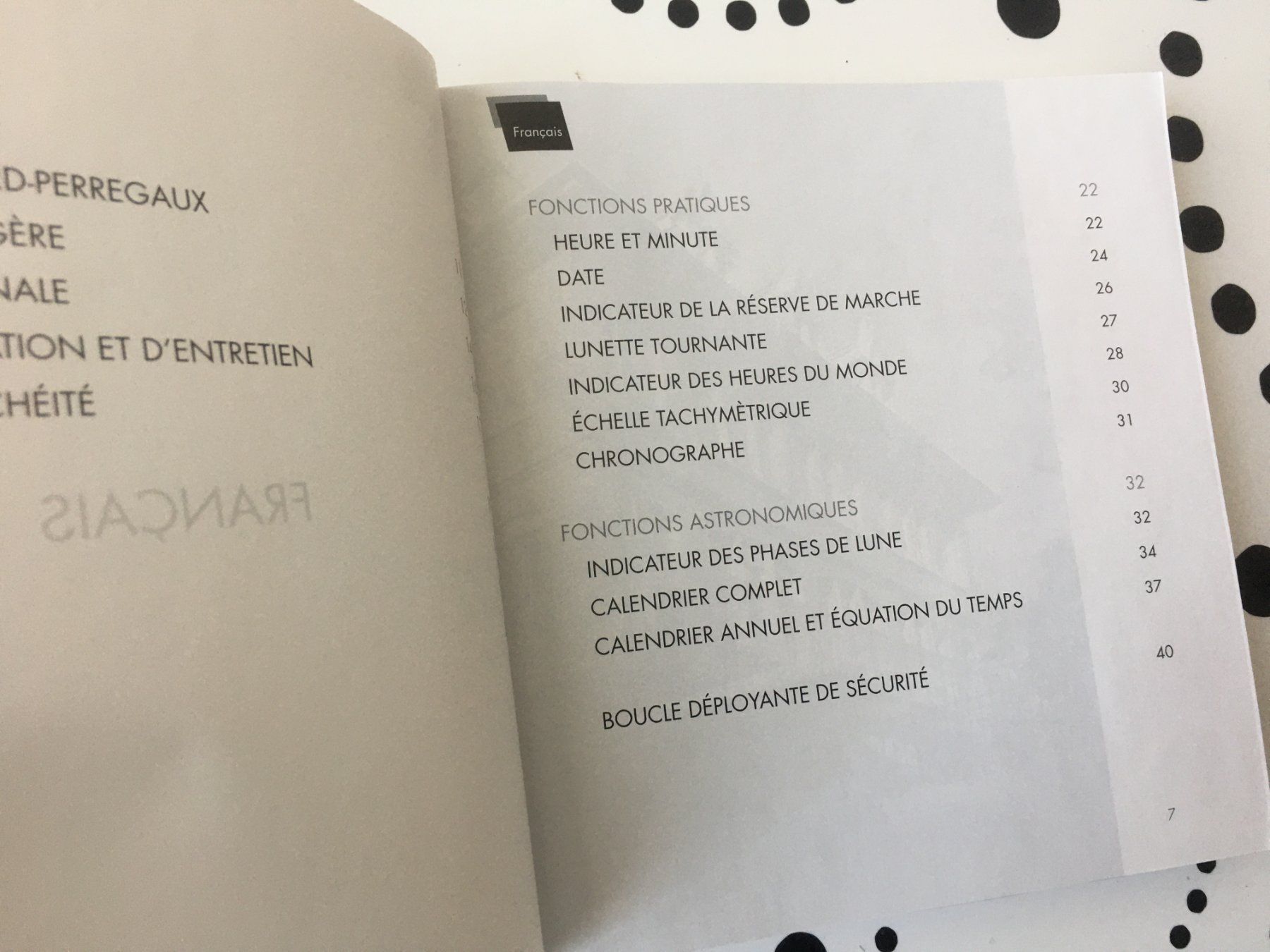 Girard-Perregaux Documenti: GP GIRARD-PERREGAUX ORIGINAL - BOOKLET USER MANUEL OPERATING – Usato da Epalinges venduto da dream-watch 3