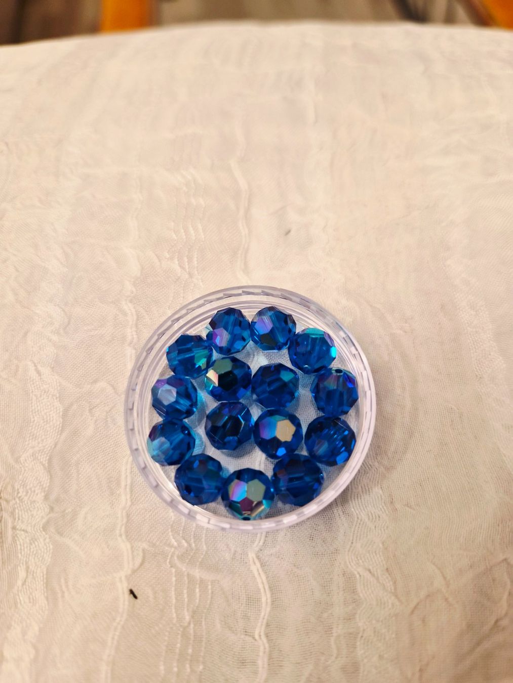 Perle (finte): Swarovski Perlen 8 mm 20 Stück Capri Blue AB – Nuovo e nell'imballaggio originale da Dietikon venduto da Eleda