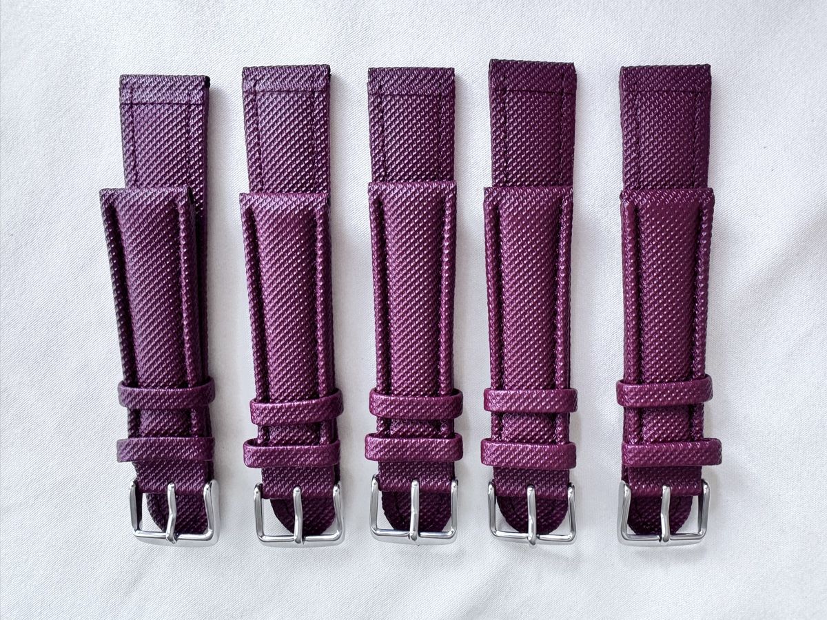 Bracciali & Braccialetti: 5 20mm NEW Purple Watch Straps, Textured – Nuovo (secondo la descrizione) da Zürich venduto da 613_g8jy 2