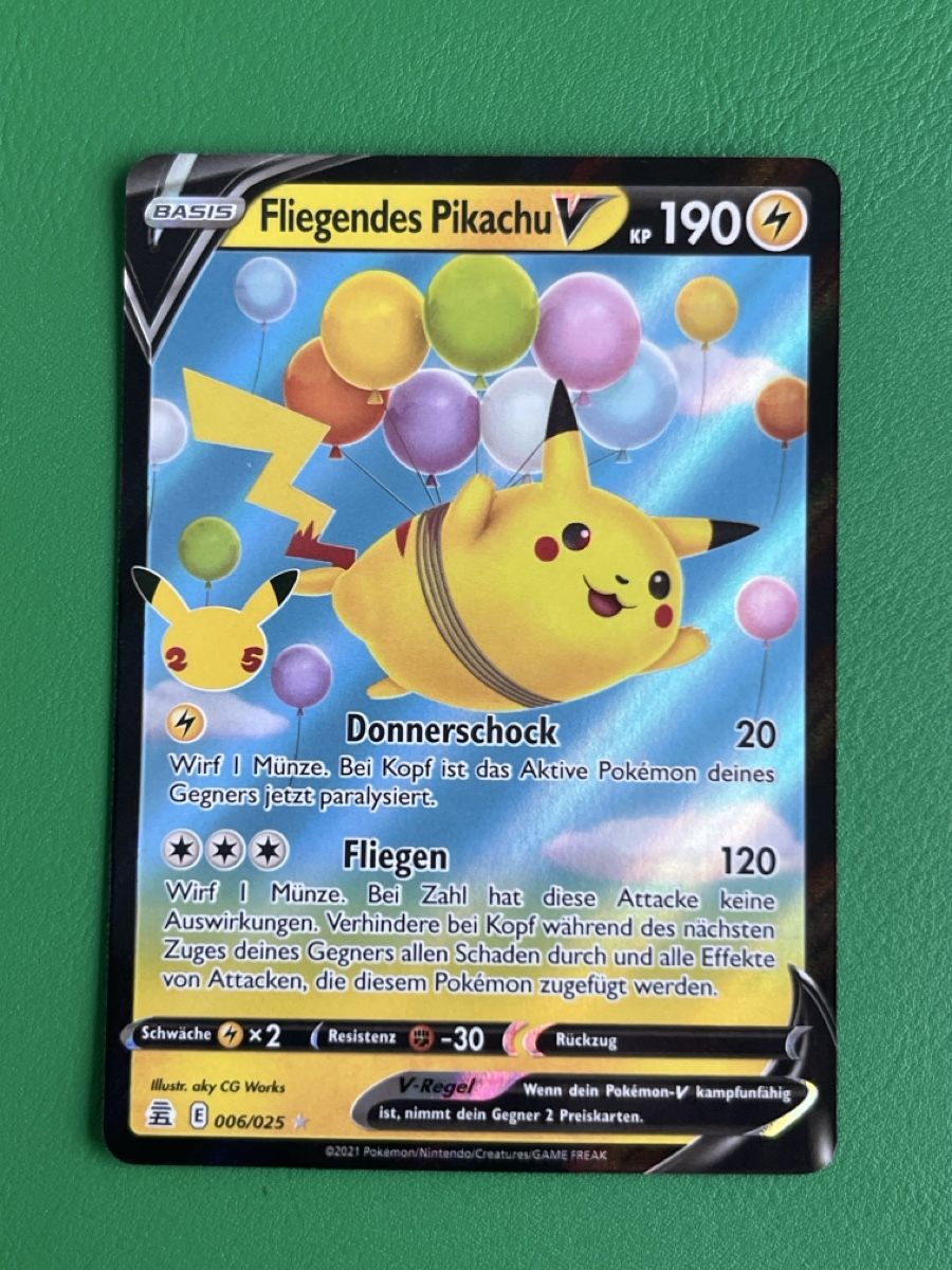 Pokémon Carte collezionabili: Pokemon fliegendes Pikachu V CEL 006 DE Celebrations – Nuovo (secondo la descrizione) da Lommiswil venduto da diti_89 1