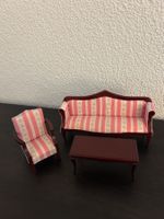 Puppenstubemöbel, klassisches Wohnzimmer Set, Sofa,Sessel