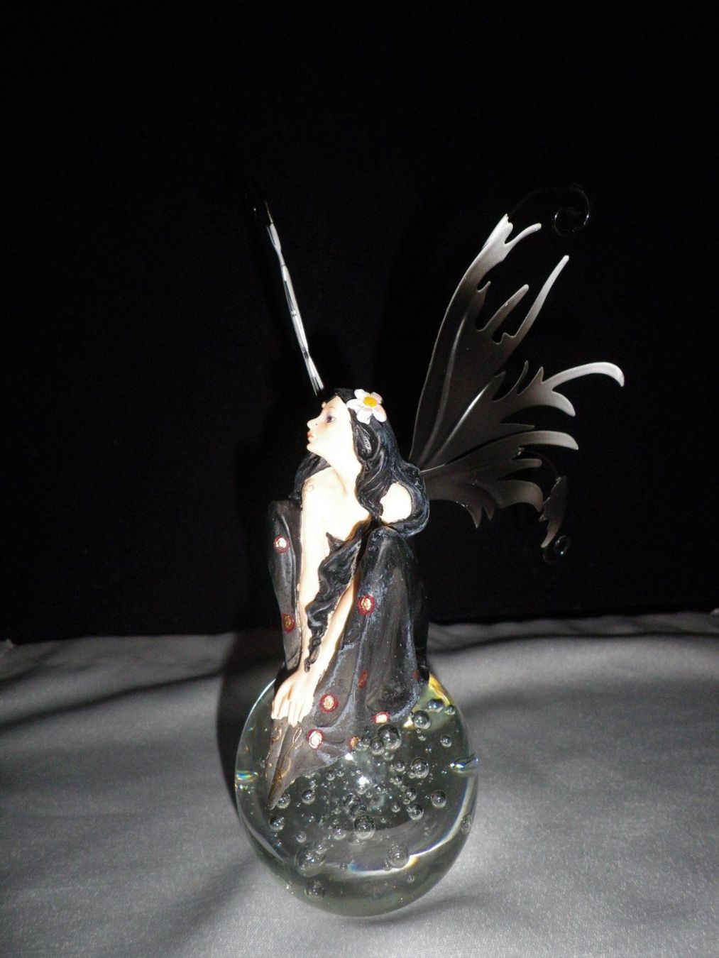 Statuette: Nacht - Elfe auf Glaskugel – Nuovo (secondo la descrizione) da Reinach BL venduto da Annodomini 4