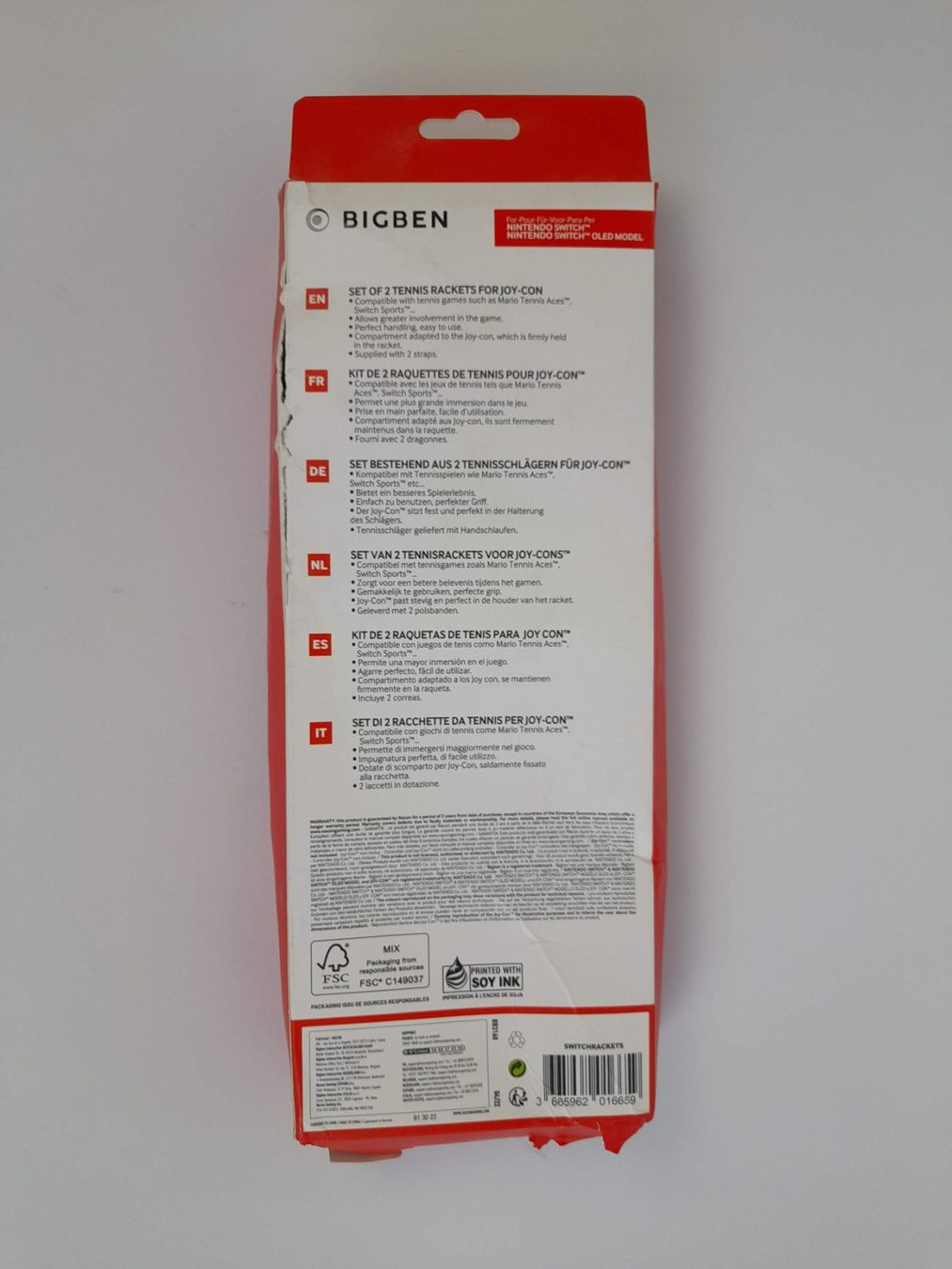 Controller: BIGBEN Rackets KIT für Nintendo Switch – Nuovo (secondo la descrizione) da Liebefeld venduto da Restwert_Liebefeld 3