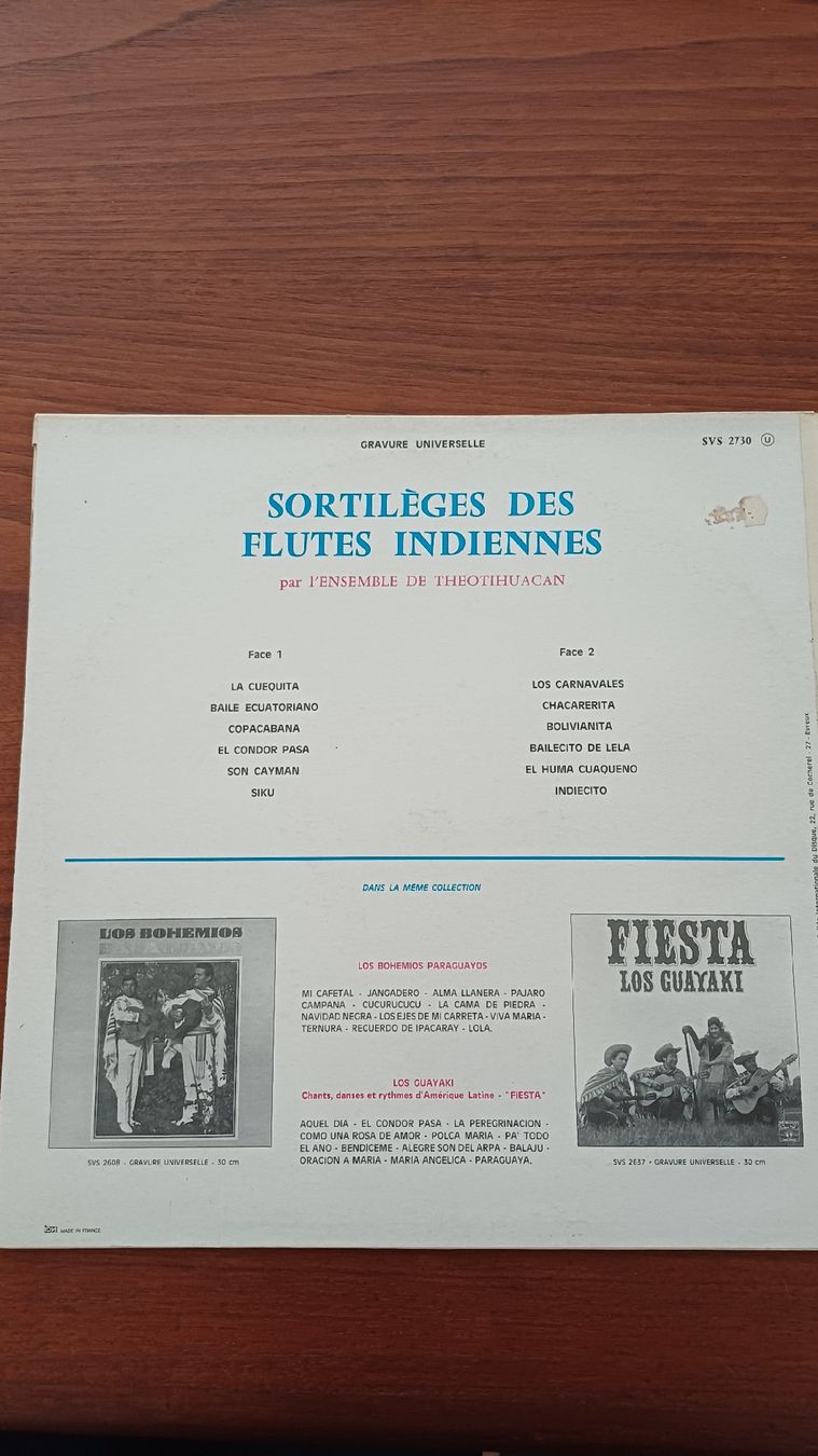 Schallplatten: LP Flûtes indiennes  – Gebraucht aus Genève von njia 1