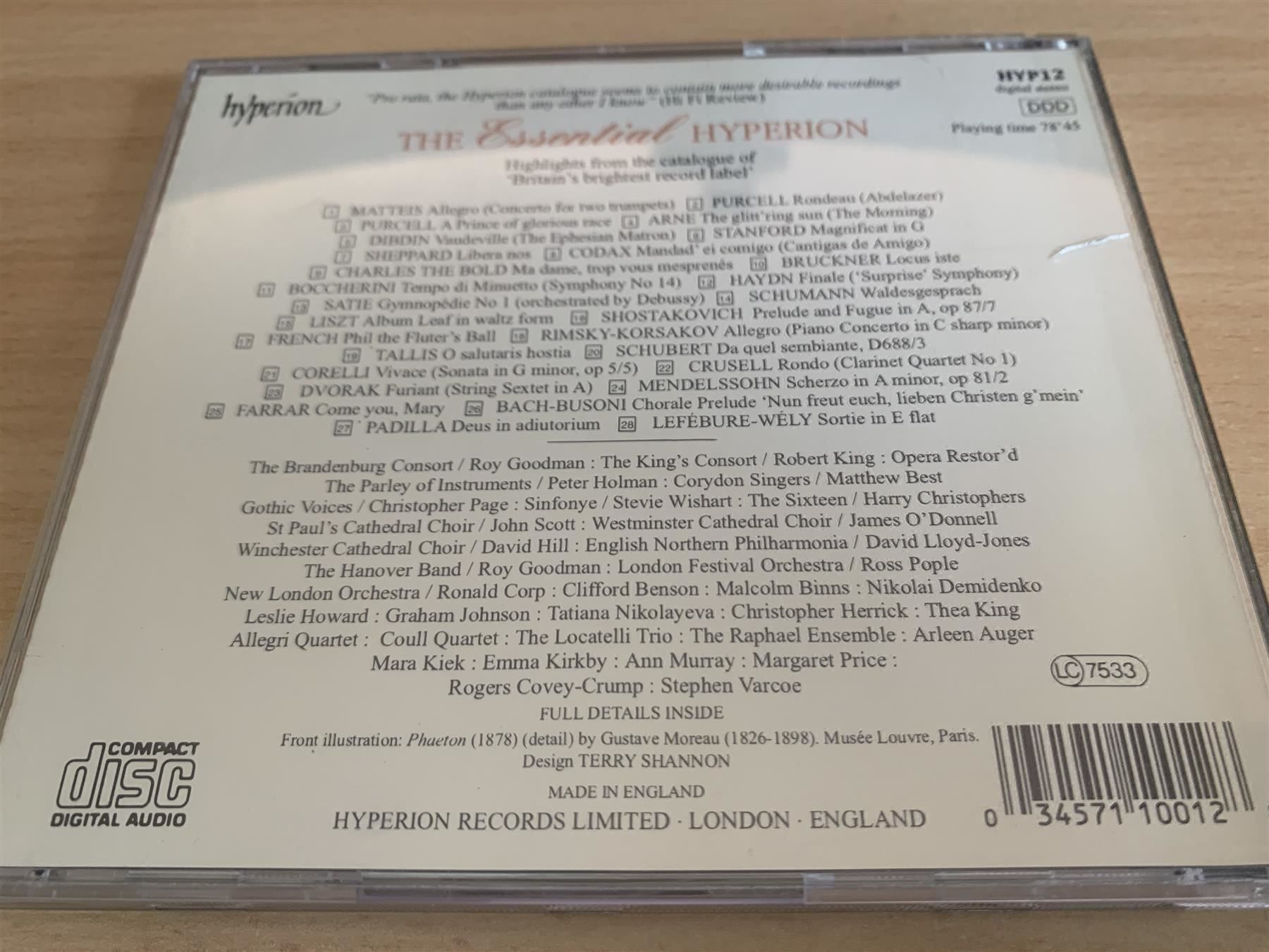 CD: The Essential Hyperion – Usato da Rikon im Tösstal venduto da Alpenmutz 1