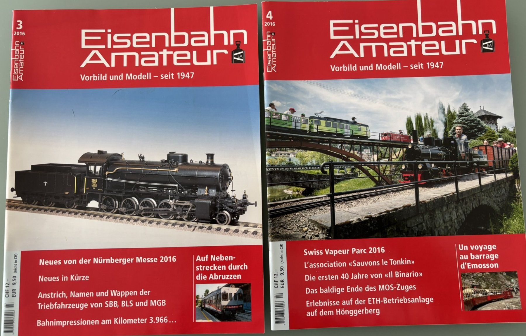 Märklin Modellini di ferrovie: EISENBAHN AMATEUR 2x 2016 – Usato da Sion venduto da lol_98vj