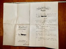 antikes Dokument KAUFBRIEF 1897 Notariat Riesbach Zürich