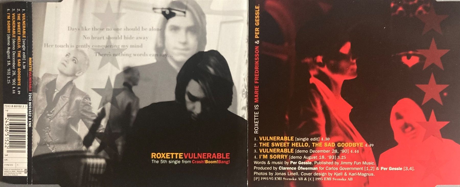 CD: ROXETTE - VULNERABLE – Usato da Poliez-Pittet venduto da Newtown-Records